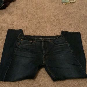 Mens Levi dark wash 505 jeans size 36 x 30